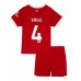 Liverpool Virgil van Dijk #4 Barnkläder Hemma matchtröja till baby 2023-24 Kortärmad (+ Korta byxor) Billigt